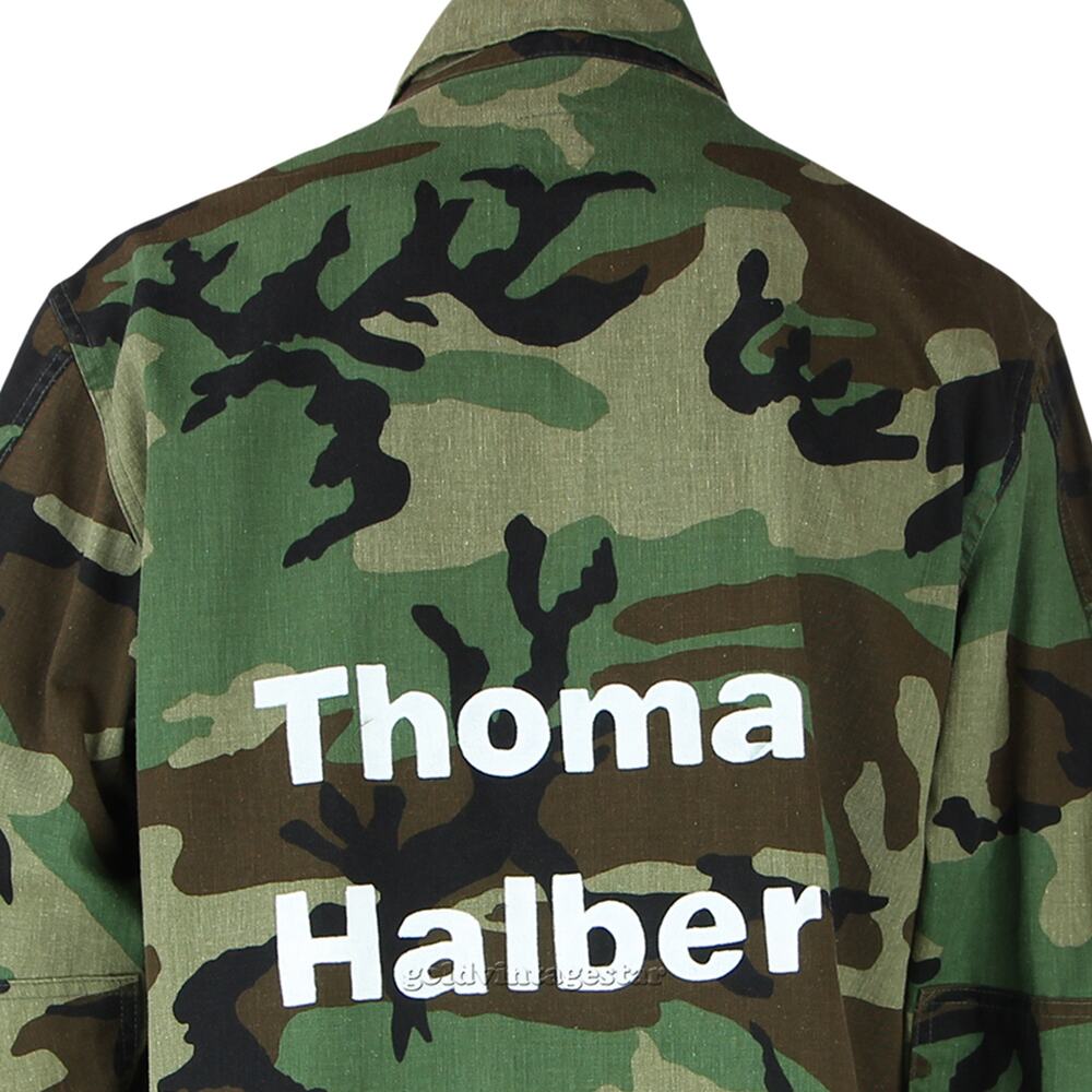 80s Vintage Thoma Halber Army Woodland Camo Camouflage Tactical Hunter Shirt